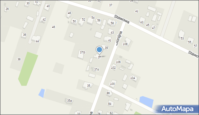 Strzała, Kolonijna, 37, mapa Strzała