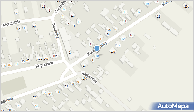 Strzałków, Konopnickiej Marii, 10, mapa Strzałków