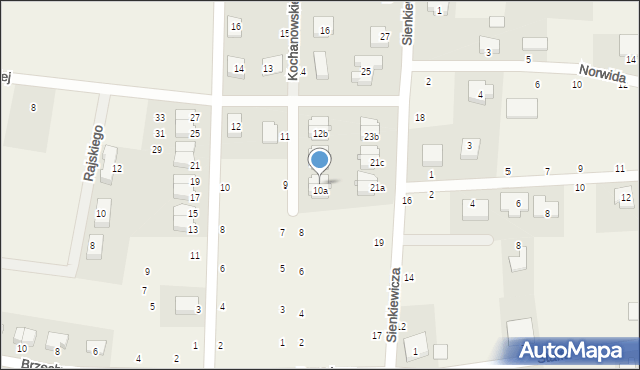 Strzebielino, Kochanowskiego Jana, 10b, mapa Strzebielino