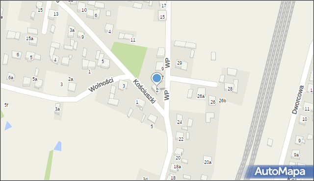 Strzebiń, Kościuszki Tadeusza, gen., 2, mapa Strzebiń