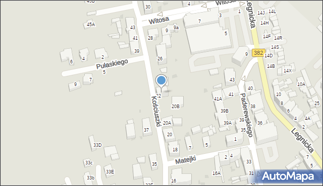 Strzegom, Kościuszki Tadeusza, gen., 24, mapa Strzegom