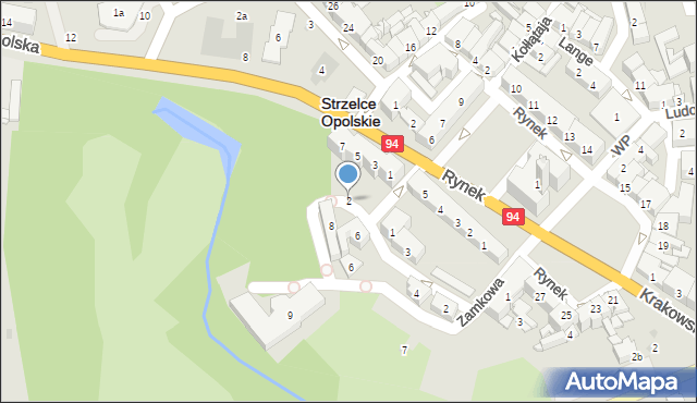 Strzelce Opolskie, Konopnickiej Marii, 2, mapa Strzelce Opolskie