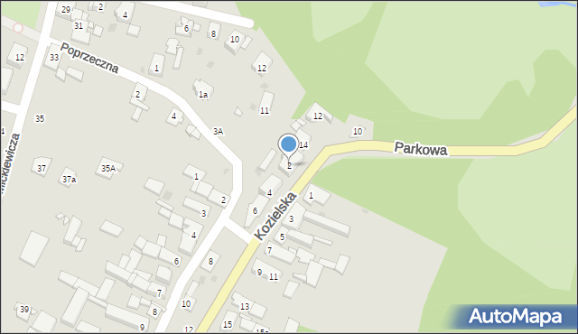 Strzelce Opolskie, Kozielska, 2, mapa Strzelce Opolskie