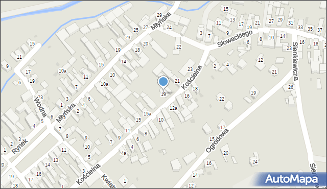 Strzeleczki, Kościelna, 19, mapa Strzeleczki