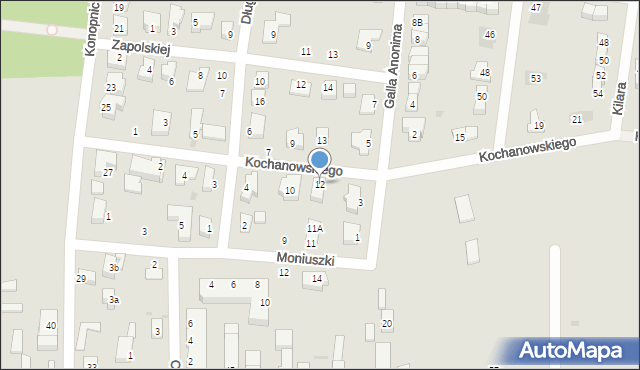 Strzelin, Kochanowskiego Jana, 12, mapa Strzelin