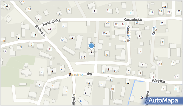 Strzelno, Kościelna, 4, mapa Strzelno