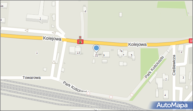 Strzelno, Kolejowa, 11, mapa Strzelno