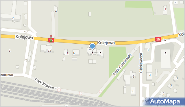 Strzelno, Kolejowa, 7, mapa Strzelno