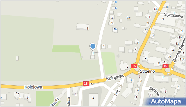 Strzelno, Kościuszki Tadeusza, gen., 1, mapa Strzelno