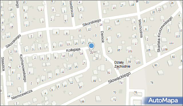 Strzyżów, Kołłątaja Hugo, 21, mapa Strzyżów