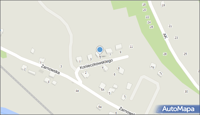 Strzyżów, Konieczkowskiego Romana, 5, mapa Strzyżów