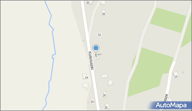 Strzyżów, Kościuszki Tadeusza, gen., 32, mapa Strzyżów