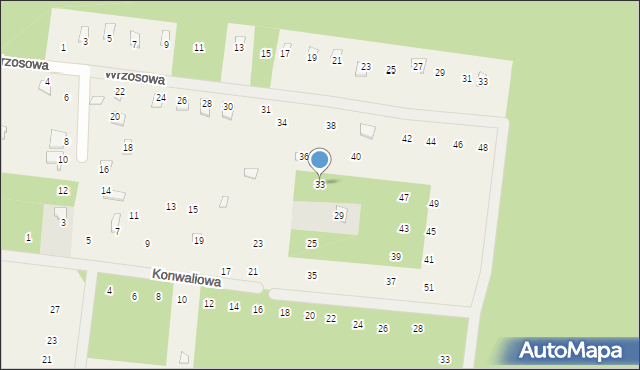 Studzianki, Konwaliowa, 33, mapa Studzianki