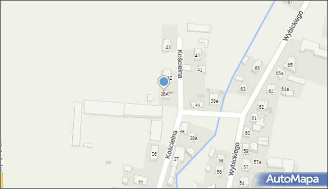 Subkowy, Kościelna, 36A, mapa Subkowy