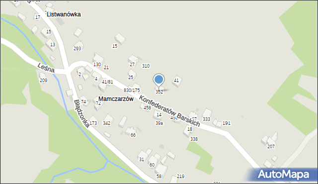 Sucha Beskidzka, Konfederatów Barskich, 43, mapa Sucha Beskidzka