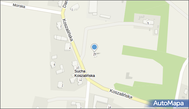 Sucha Koszalińska, Koszalińska, 15, mapa Sucha Koszalińska