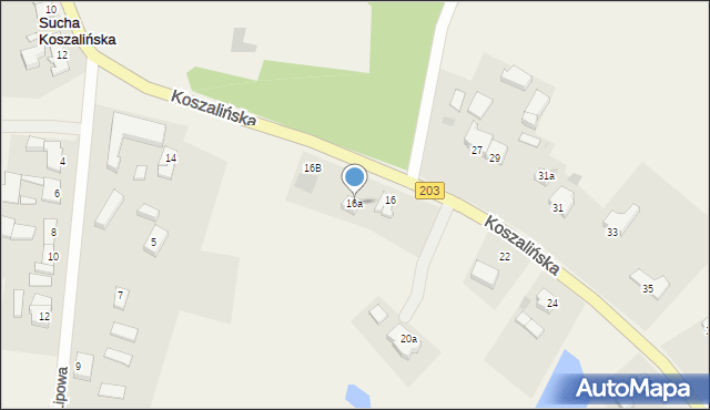 Sucha Koszalińska, Koszalińska, 16a, mapa Sucha Koszalińska