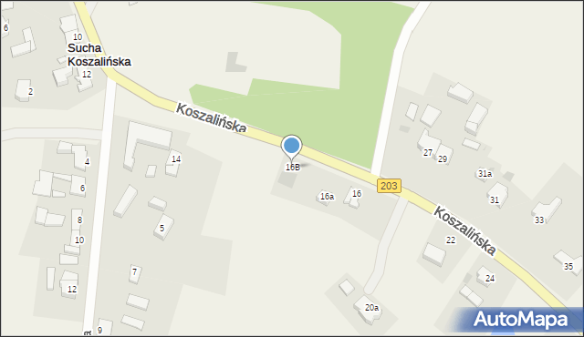 Sucha Koszalińska, Koszalińska, 16B, mapa Sucha Koszalińska