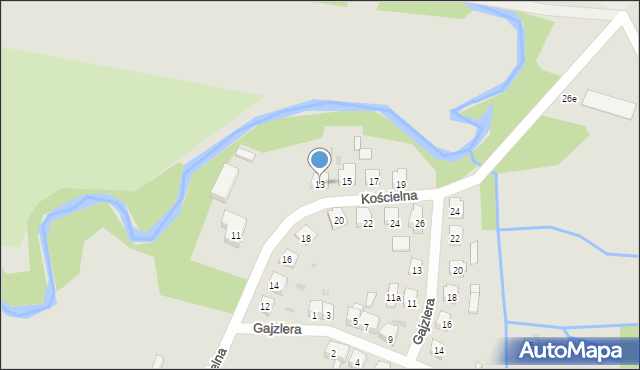 Suchedniów, Kościelna, 13, mapa Suchedniów