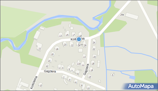 Suchedniów, Kościelna, 24, mapa Suchedniów