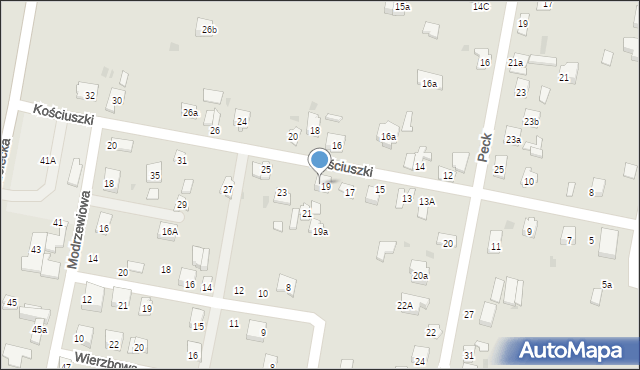 Suchedniów, Kościuszki Tadeusza, gen., 19/2, mapa Suchedniów