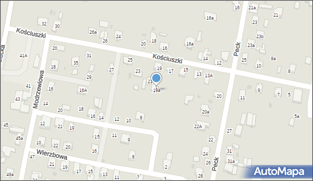 Suchedniów, Kościuszki Tadeusza, gen., 19a, mapa Suchedniów