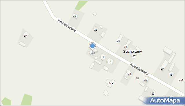 Suchorzew, Kowalewska, 12a, mapa Suchorzew