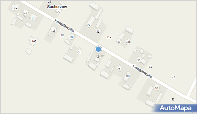 Suchorzew, Kowalewska, 24, mapa Suchorzew