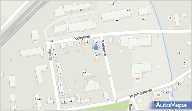 Sulechów, Kolejowa, 1A, mapa Sulechów