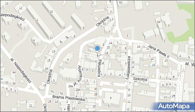 Sulechów, Kopernika Mikołaja, 6, mapa Sulechów