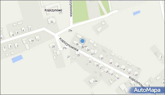 Sulęcinek, Kopczynowska, 26, mapa Sulęcinek