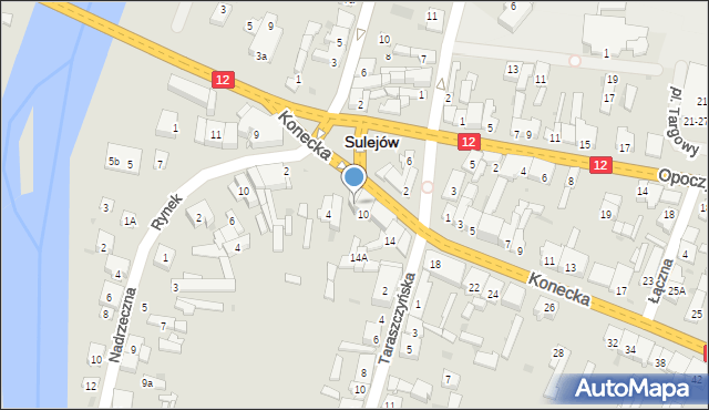 Sulejów, Konecka, 8, mapa Sulejów