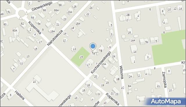 Sulejówek, Kochanowskiego Jana, 7A, mapa Sulejówek