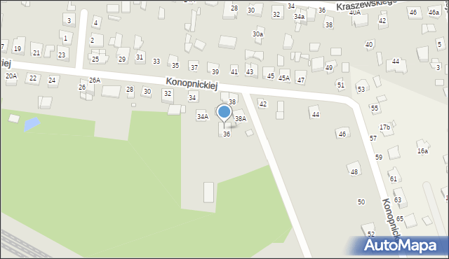 Sulejówek, Konopnickiej Marii, 36A, mapa Sulejówek