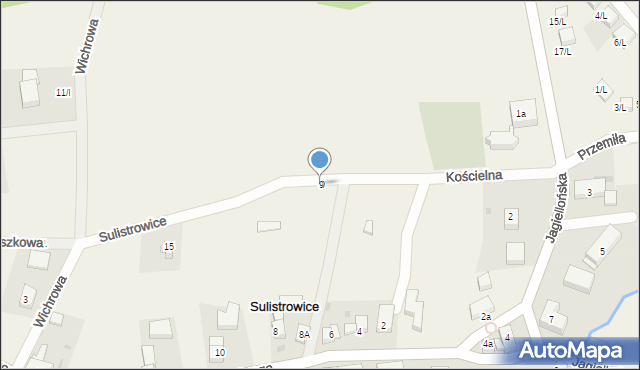 Sulistrowice, Kościelna, 9, mapa Sulistrowice