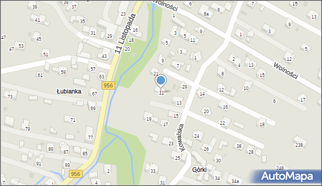 Sułkowice, Kowalska, 11, mapa Sułkowice