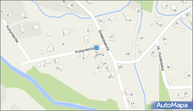 Sułkowice, Kosynierów, 10, mapa Sułkowice