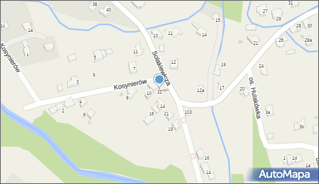 Sułkowice, Kosynierów, 12, mapa Sułkowice