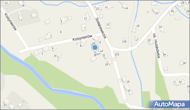 Sułkowice, Kosynierów, 16, mapa Sułkowice