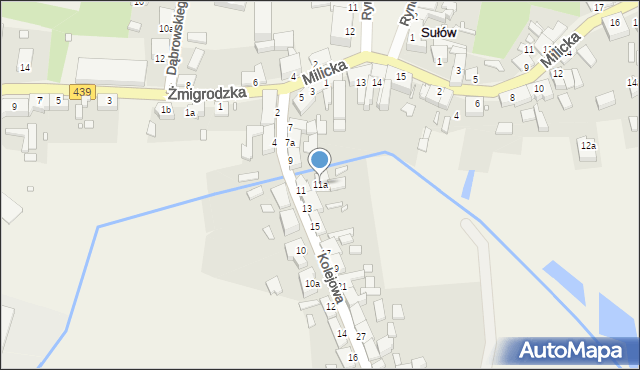 Sułów, Kolejowa, 11a, mapa Sułów