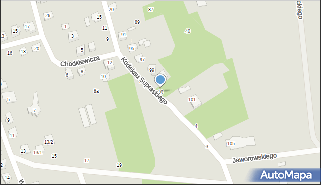 Supraśl, Kodeksu Supraskiego, 10, mapa Supraśl