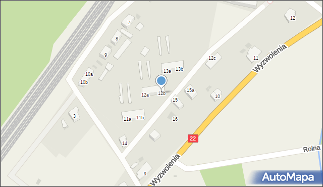 Swarożyn, Kolejowa, 12b, mapa Swarożyn