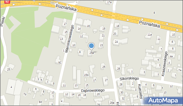 Swarzędz, Kórnicka, 23a, mapa Swarzędz