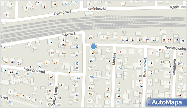 Swarzędz, Kórnicka, 42/44, mapa Swarzędz