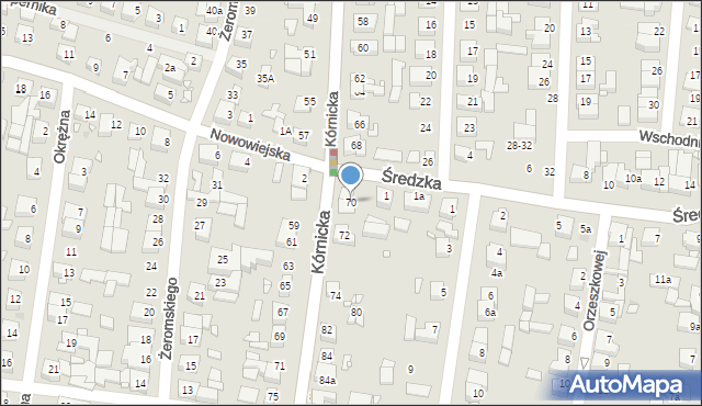 Swarzędz, Kórnicka, 70, mapa Swarzędz