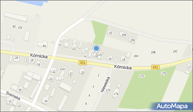 Świątniki, Kórnicka, 12, mapa Świątniki