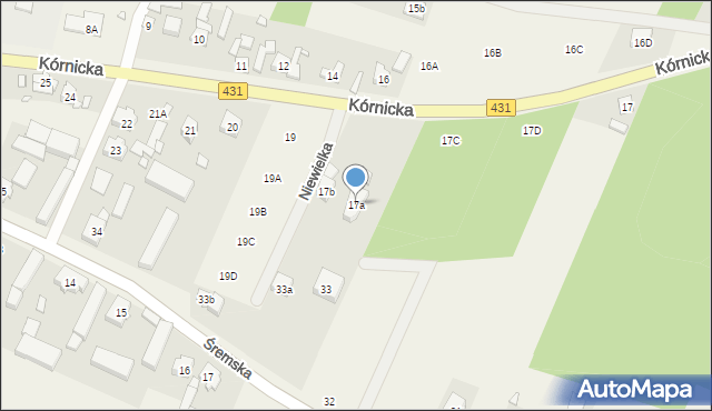 Świątniki, Kórnicka, 17a, mapa Świątniki