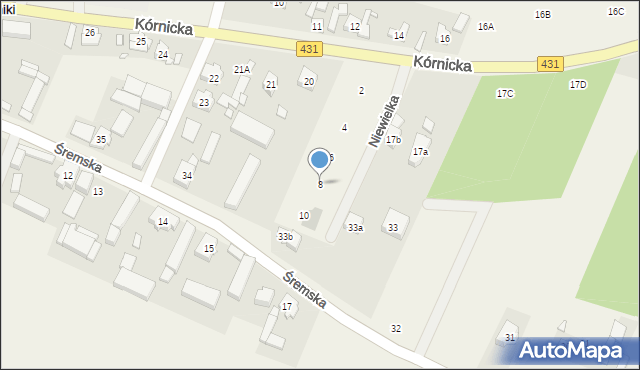 Świątniki, Kórnicka, 19C, mapa Świątniki