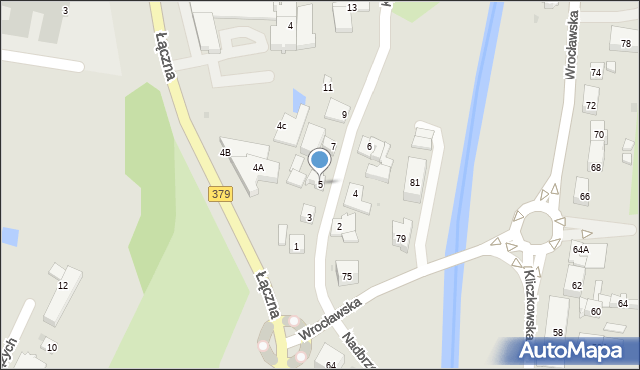 Świdnica, Komunalna, 5, mapa Świdnicy