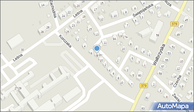 Świdnica, Korczaka Janusza, 8, mapa Świdnicy